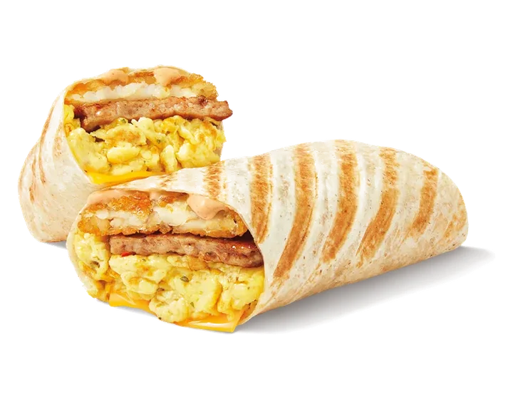 Sausage Scrambled Egg Farmer's Wrap