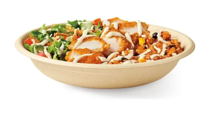 Crispy Chicken Cilantro Lime Loaded Bowl with Cheese