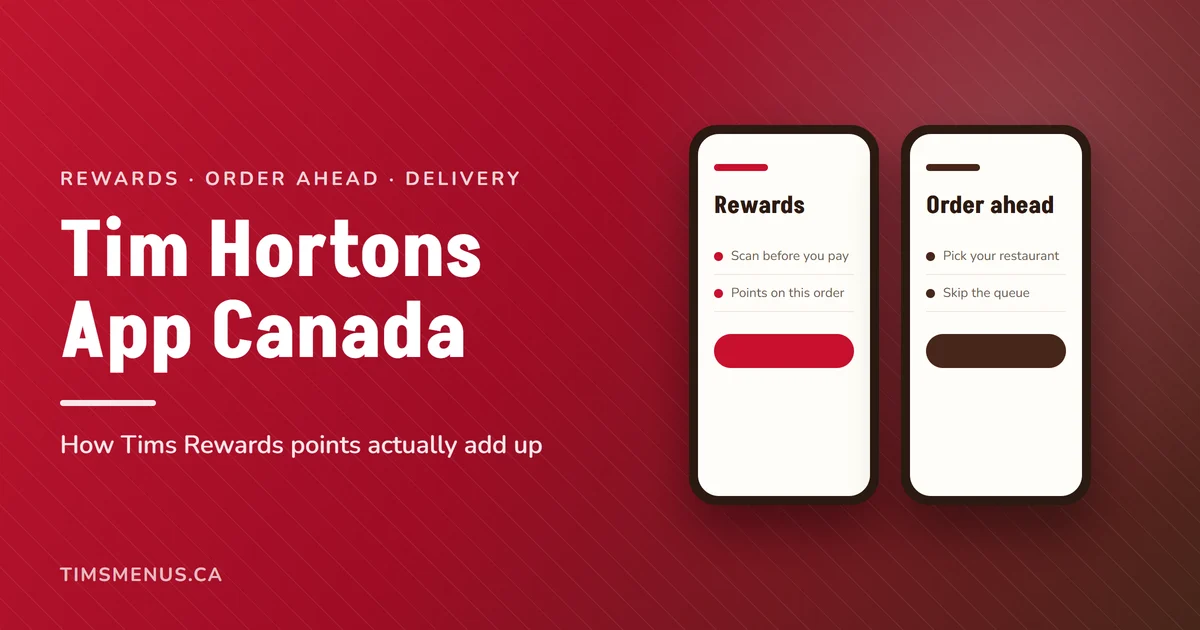 Tim Hortons app Canada rewards and mobile ordering